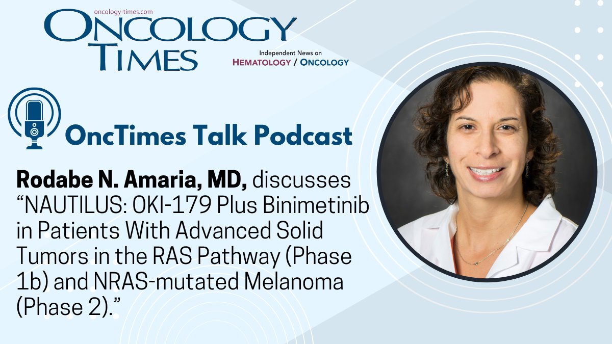 OncologyTimes's tweet photo. Researchers found bocodepsin + binimetinib was tolerable in patients with RAS-mutated #advancedcancers with manageable adverse events, and brought potential benefit for patients who have failed #immunotherapy. Listen to the podcast: https://t.co/AtRggeJcSL #oncology https://t.co/xicv0WTFPC