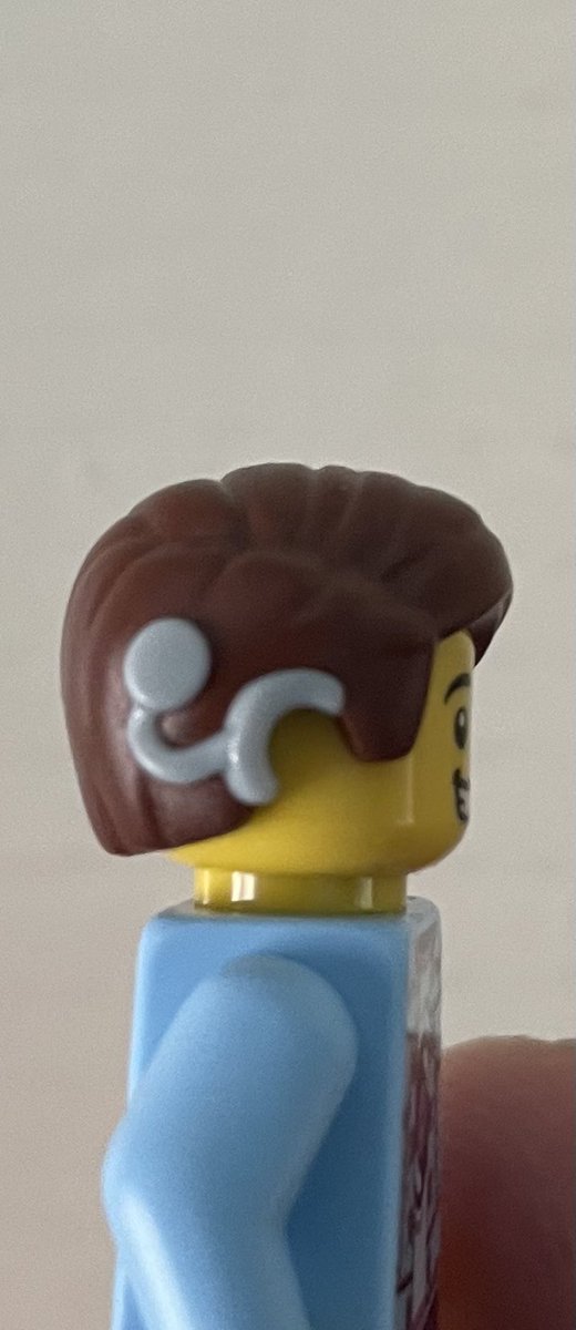 Panda_Farms's tweet photo. My newest @LEGO_Group minifigure has a cochlear implant.

I have family with hearing problems so this is nice to see. https://t.co/xxkcjnIcSa