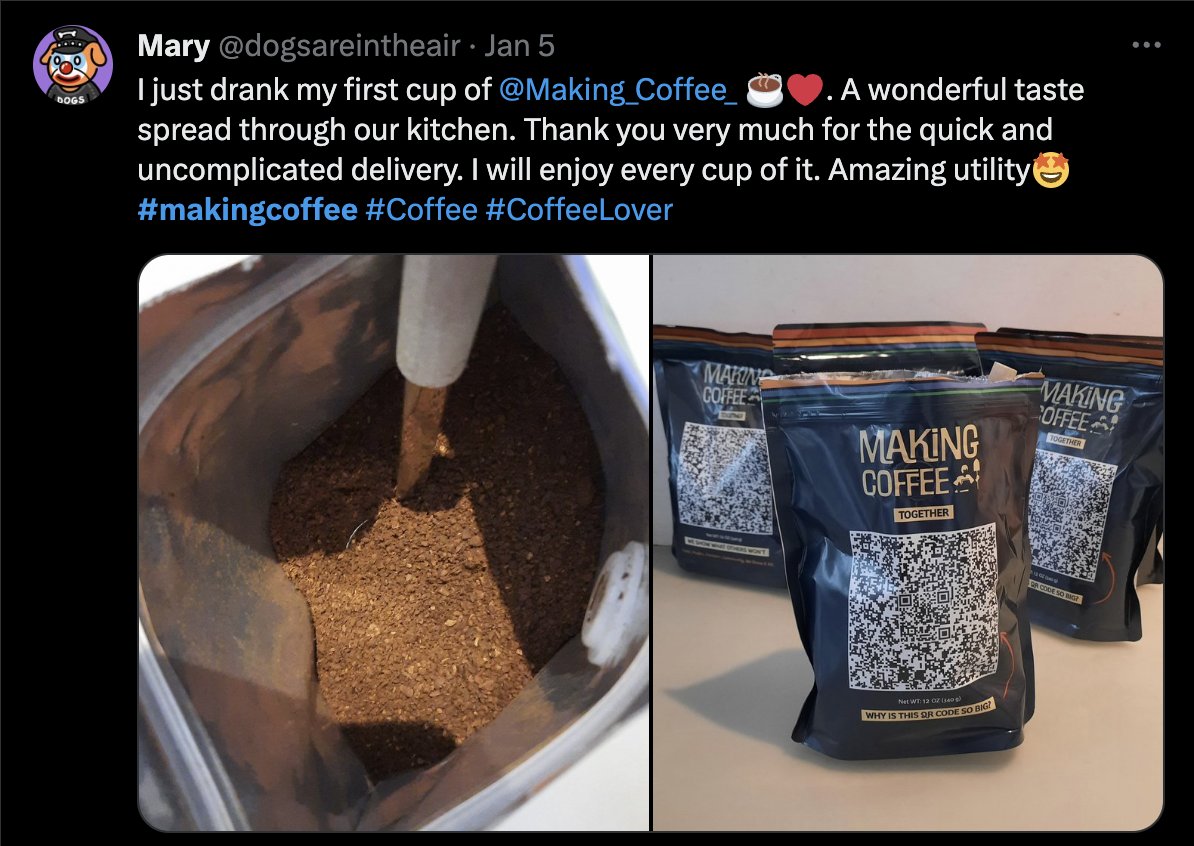 I4NFTS's tweet photo. I was starting to give up on the "community is utility" argument after being apart of one of the strongest communities ever that resulted in a rug a couple years ago.

I'm fully back in on it at this point, but there needs to be more than just the active and loud community 👇    

A strong community on their own is always fun. However, I would no longer be able to justify spending over $1,000 on a JPEG solely to have fun in that community. I can do that for free in their discord.

However, if you have that strong community plus a founder with a business vision to leverage and incentivize said community to build a strong brand and marketing force inside and outside of web 3, then you can absolutely call that utility and monetize it as well.

This is exactly what @ThePlagueNFT has done.

Everyone in web 3 has seen the strength of our community. Whether it be in polls, supporting other frogs, welcoming new holders, etc. If you have been in web 3 for more than a year, you know who we are. Look at the welcome @OneAndOnlyPapii got a couple days ago 👇💯

Now a loud welcome is cool and all, but that won't be able to keep a project successful long-term. It's the other things a community can provide.

@Pons_ETH has told the story many times of how @Making_Coffee_ came about. He was on a space and some bozo frog came on stage and said we should buy Nicaragua and name it Nicafrogua (not all ideas are winners 😂).

But this ended up developing into discussions with other frogs who had connections to the government in El Salvador and ultimately resulted in the birth of @Making_Coffee_. That is utility.

And now that @Making_Coffee_ has launched, you see posts like this all over the timeline.

This is the beauty of launching businesses with a community that is incentivized to help you in that endeavor. Not only do you see the word of mouth marketing on the timeline every single day, this marketing is also happening outside of web 3. 

@ThePlagueNFT team also got immediate feedback on the website design and help in catching any bugs for a faster turnaround. They'll also get feedback on the product itself and the packaging. This is utility.

How do you think household brands like Apple or Stanley cups became so popular? 

It's a good product yes, but then you have die hard consumers that have Apple vs Android arguments where they defend their brand until they are blue in the face for free.

NFT communities will have this similar effect of spreading a product and brand, however it will be multiplied since holders have a real reason to market the products through $FRG and now equity in the business.

The final part of why I am so bullish on this web 3 community aspect is because of how global it is right off the bat.

Many brands have to start small and then slowly break out into different markets. The frogs are already all over the globe, and this is a map to prove it.

This is SOOOOO bullish for launching products/businesses. Every one of these frogs will likely have a cup of @Making_Coffee_ and give a bag or two to their friends/family.

And their friends/family will like it and tell a couple other people at work and so on and so forth. This effect will have our coffee brand slowly spreading across every region in the world much faster than any typical start up brand ever could.

This thinking in my head is why I wasn't opposed to the @LazyLionsNFT acquisition right off the bat. If there was a way to add 5,000 additional people on this map and incentivize them the same way to use and market our products, this "spread" would be multiplied tenfold. Not sure if that's possible though.

But that discussion is for another thread.

I hope you can see from this that community 1000% = utility if used correctly. And on top of that, holders can have a blast talking with people from different countries every single day 🐸