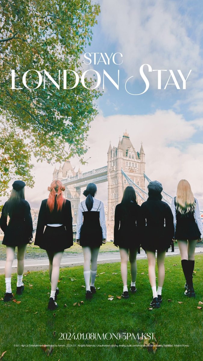 STAYC announced their 2024 photo book 'London STAY'

The pre-order schedule will be from January 8, 2024 at 3PM KST until January 19, 2024 at 11:59PM KST 

#STAYC #스테이씨
#LoveGreatBritain