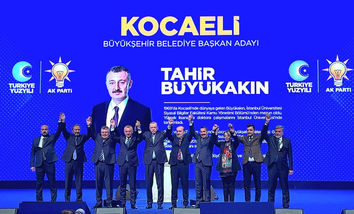 Durmak yok,yola devam🇹🇷

Cumhurbaşkanımız Sayın <a href="/RTErdogan/">Recep Tayyip Erdoğan</a> : “Kocaeli, mevcut Belediye Başkanımız Tahir Büyükakın” diyerek Büyükşehir Adayımızı resmen açıkladı.
Şehrimize, milletimize hayırlı olsun. 
#HazırızKararlıyız
#HepYeniHepİleri 
<a href="/tahirbuyukakin/">Tahir Büyükakın</a> 🇹🇷
<a href="/SahinTalus/">Dr.Şahin Talus</a> 🇹🇷