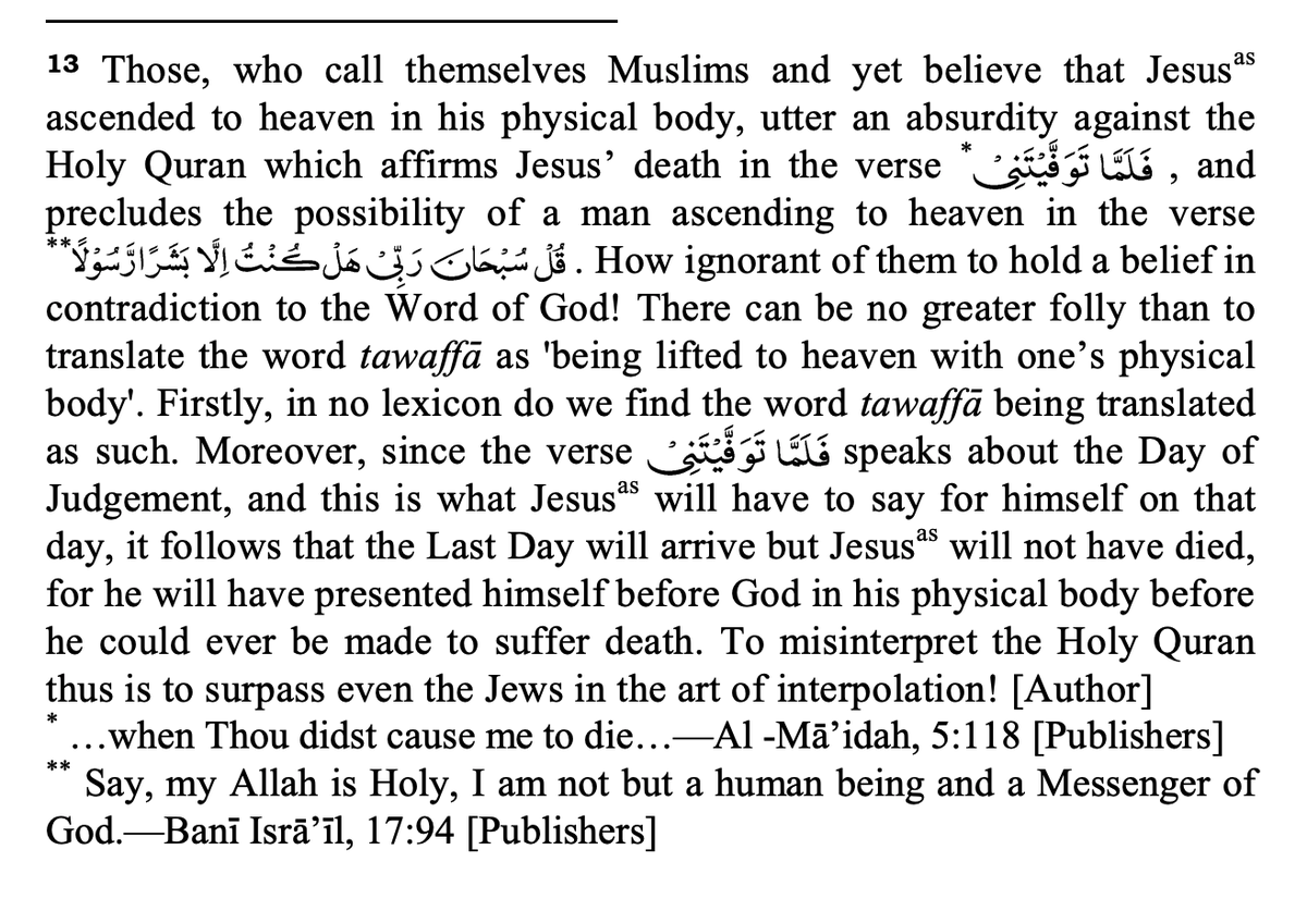 MuslimIT's tweet image. Reason non-Ahmadi Muslims run away 🏃🏻 and ban 🚫 #Ahmadiyya books 📚 &amp;amp; apps 📱 in #Pakistan 🇵🇰

They cannot debate with Ahmadi #Muslims because the Holy #Quran is with Ahmadiyya Muslim Community. A small example from one little footnote from a book of the Promised Messiah (as).