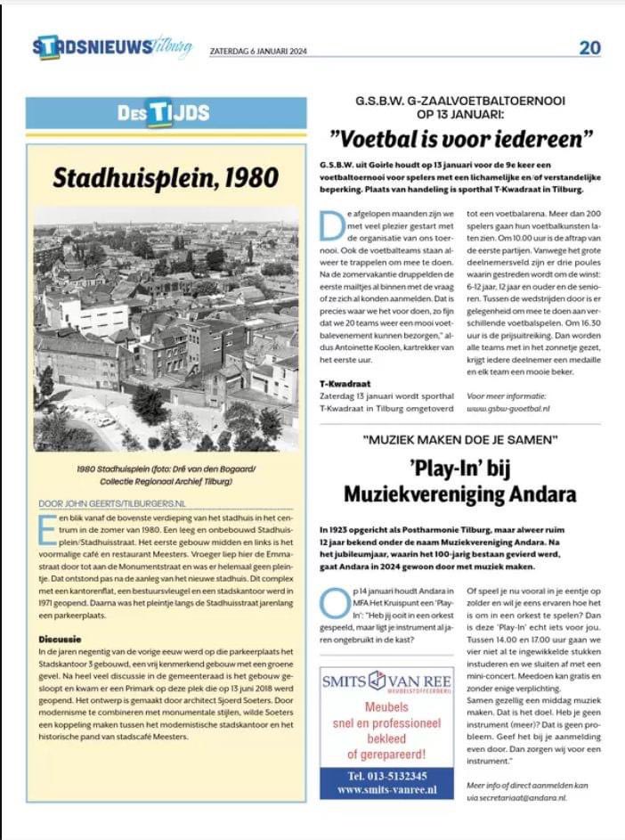 Via <a href="/stadsnieuws013/">Stadsnieuws Tilburg</a> aandacht voor ons G-zaalvoetbaltoernooi ⚽️💙🤍 #voetbalisvooriedereen