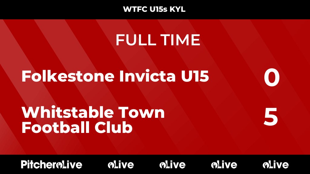 WhitTownFC's tweet photo. FULL TIME: Folkestone Invicta U15 0 - 5 Whitstable Town Football Club
#FOLWHI #Pitchero
https://t.co/blObMb6vws https://t.co/migwJKZ3kY