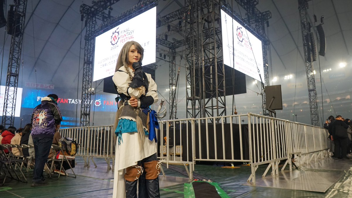 megymoose's tweet photo. Jill cosplay for the second half of fanfest was a success! I loved chatting and meeting new people. 挨拶してくれたみんな、ありがとう！ Thank you to everyone who said hello! ♥️ #日本ファンフェス　#FFXIVFanFest #ff16 https://t.co/o3mOsKitS0