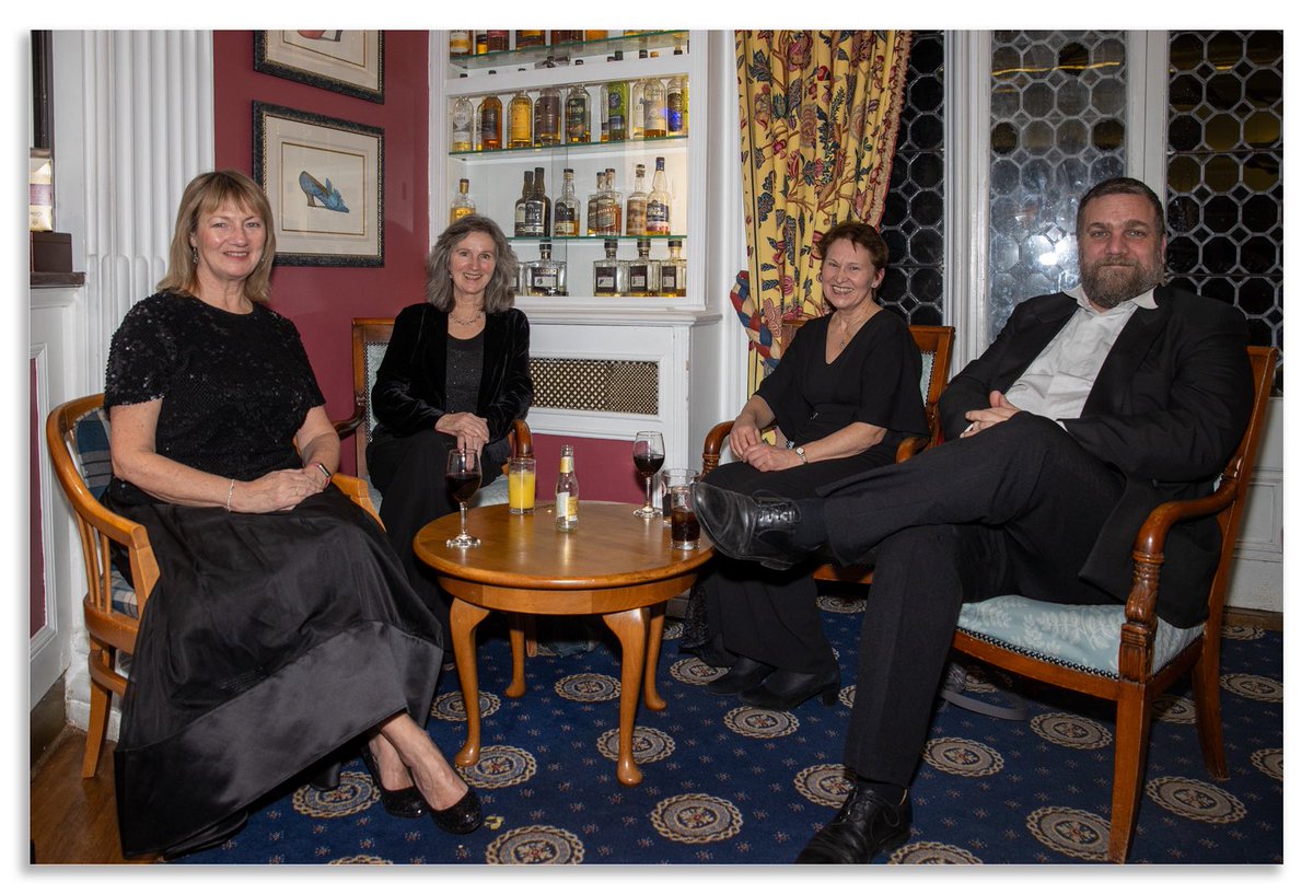 The National Festival Orchestra Quartet relaxing between sets at Concert at Grims Dyke as part of Theatrical Adventures New Year celebration

Quartet (L-R) 

Amanda Gilham - Violin
Kim Mackrell - Cello
Sally Robinson (Leader) - Violin
Dan Manente - Viola

theatricaladventures.com