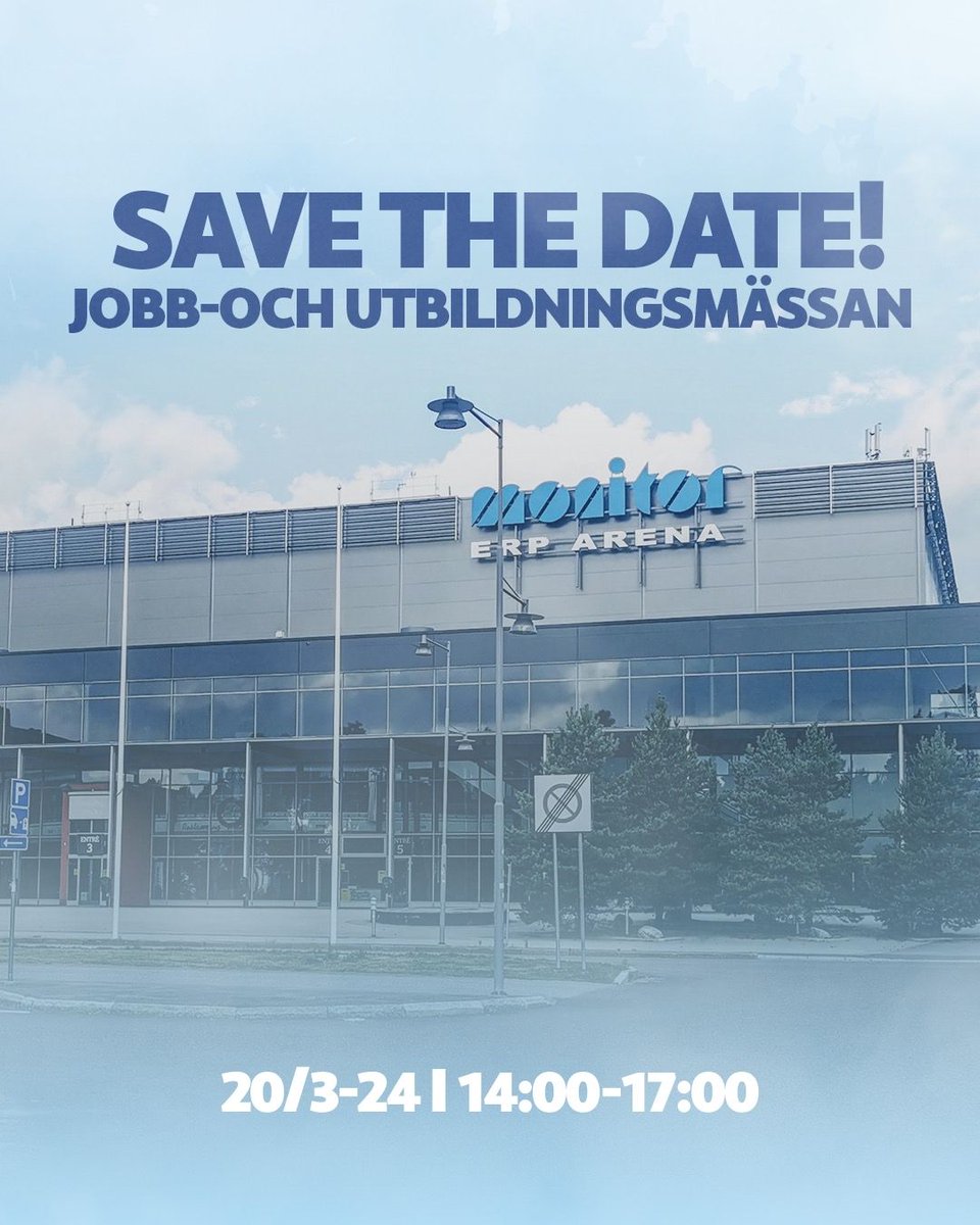 SAVE THE DATE!

Jobb och utbildningsmässan
20 mars 2024 kl 14.00-15.00
På Monitor ERP Arena