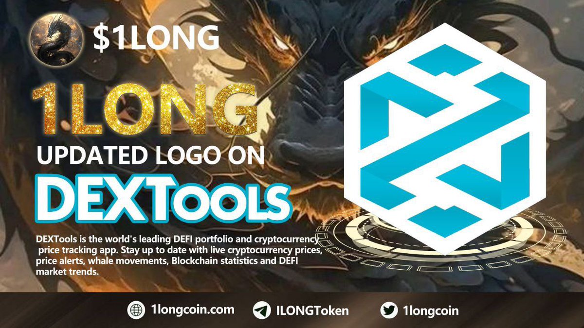 1LONG66's tweet photo. 🔔#1LONG 🔔

  $1LONG Updated Logo On Dextools 🚀

✅ We confirm $1LONG Updated Logo On Dextools. Since all investors can track all $1LONG information easily and quickly through Dextools

🚀 Tracking link:   https://t.co/77dLdeYTfC

#Dextools #1Long #memecoin #x1000 #ElonMusk https://t.co/ITCwZpda8a
