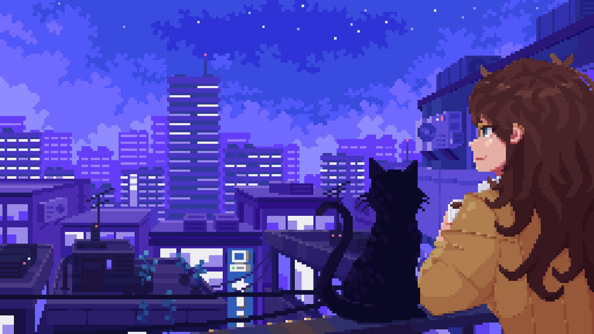 wndlight_'s tweet photo. A twitch banner project for @tincan225 🌃
Be sure to check them out!
#pixelart #ドット絵 #commissionsopen https://t.co/ZFSKDe2B47