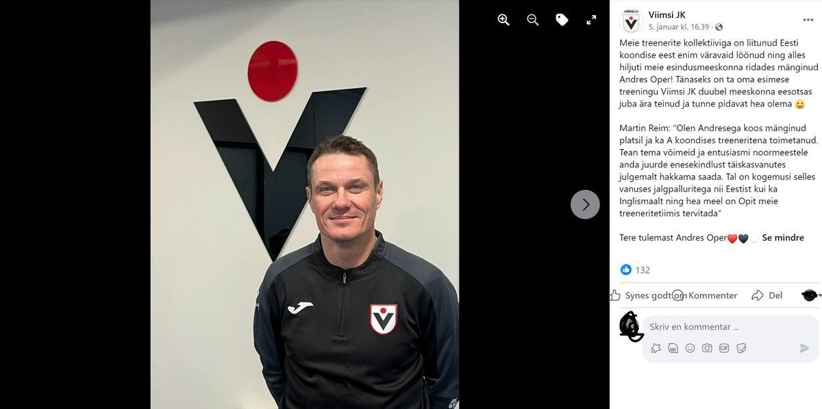 BoldTaani's tweet image. Superligalegenden Andres Oper bliver en del af trænerteamet i Viimsi JK.

Viimsi spiller i næstbedste række og var i år oprykningsplayoff, men blev besejret af Tartu Tammeka 6-1

Oper fortsætter i øvrigt stadig som U16-landstræner.

#aabinside @fortidssuppen #aabdk