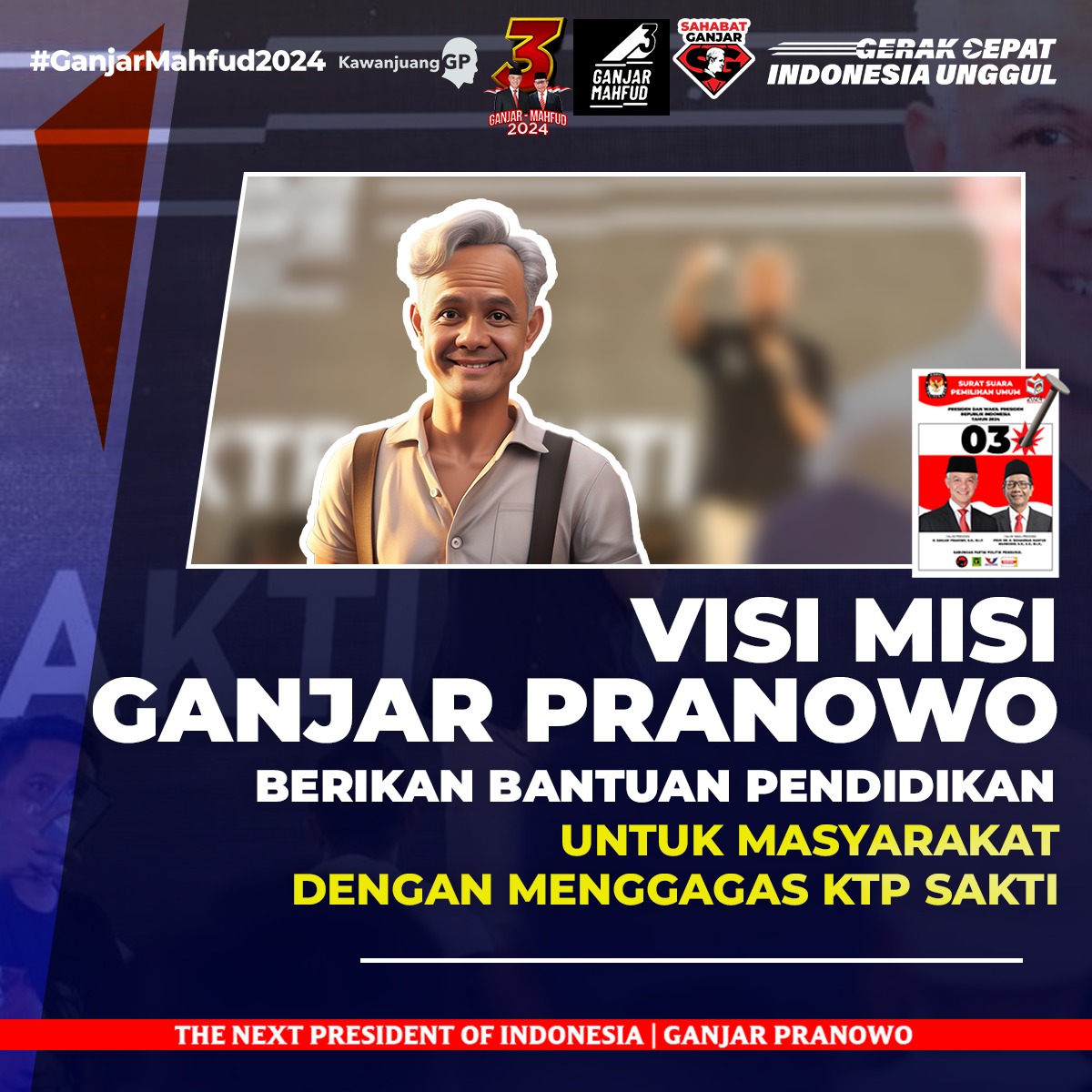 nvroost's tweet photo. Visi misi Ganjar berikan bantuan pendidikan untuk masyarakat dengan menggagas KTP sakti. #GanjarPemimpinTerpercaya https://t.co/EKbx3ojuxB