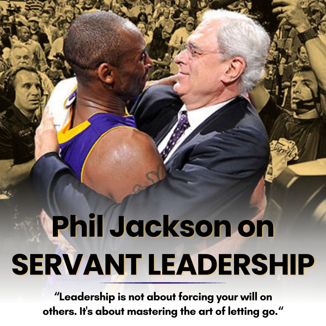 Phil Jackson said, "Leadership is not about forcing your will on others. It's about mastering the art of letting go."

Great leaders believe they serve the team.

Leadership isn't about receiving, it's about giving and supporting the team.

Servant leadership is the art of