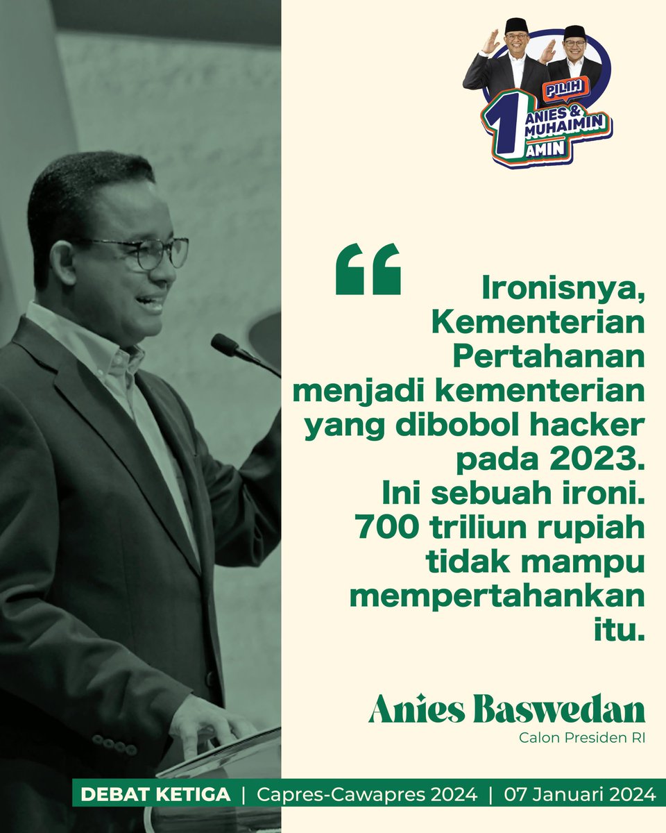 Ironi sebagai Kementerian Pertahanan

Am1nMenang CoblosPKS