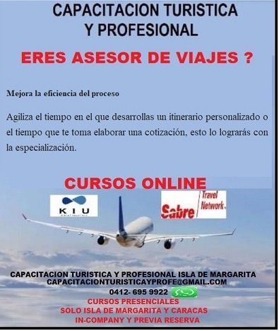 eventosespecial's tweet photo. Eres #asesor de viajes ?
Quieres ser #Agente de Viajes?
Deseas ser @asesor FreeLance y trabajar por tu cuenta ?

Inicio de Cursos.Sistemas de reeervas y trafico aereo.
Seleccione su fecha e Inicie como Profesional en #turismo
📲 *https://t.co/JeMTDvPN8s

https://t.co/MFIZ8sKCuC https://t.co/BkZgV9YizU