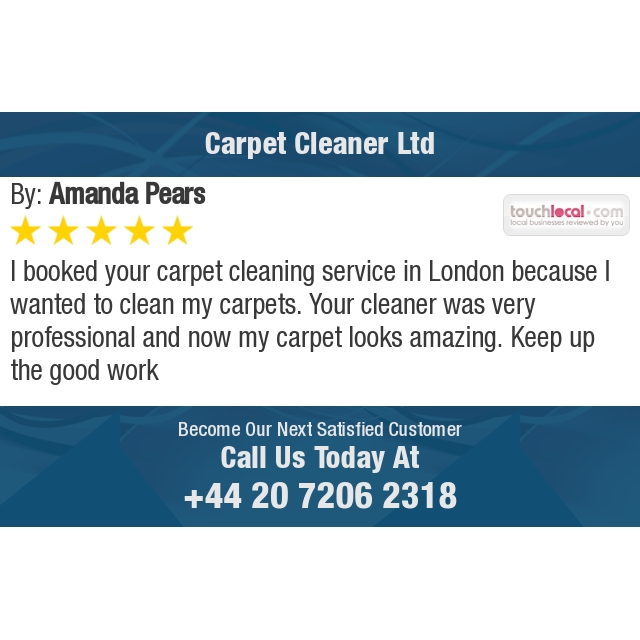 5 Star: Amanda P. "I booked your carpet cleaning service in London..." touchlocal.com/business/list/…