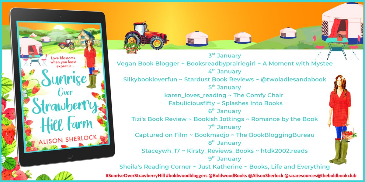 'A warm, engaging story of community' says @Bookmadjo about #SunriseOverStrawberryHillFarm by @AlisonSherlock bookmadjo.wordpress.com/2024/01/07/sun… @BoldwoodBooks