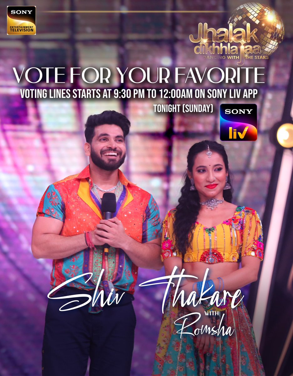 Dear Family I know you are exited for my performance and Voting!💥 So *Tonight at 9:30 pm to 12:00 am* only on Sony liv, Cast your Vote for me.🤍 I need your support and blessings Ganpati Bappa morya!🙌🏼 #ShivThakare #JhalakDikhlaJaa11