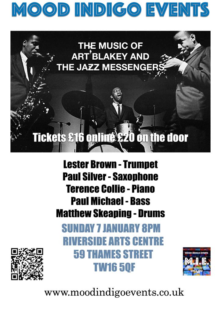 Excited to dive into the world of Art Blakey and Jazz Messengers' music tonight with this incredible lineup!  Details and tickets at moodindigoevents.co.uk. #Londonjazz #ArtBlakey @tecjaz🎷🥁
