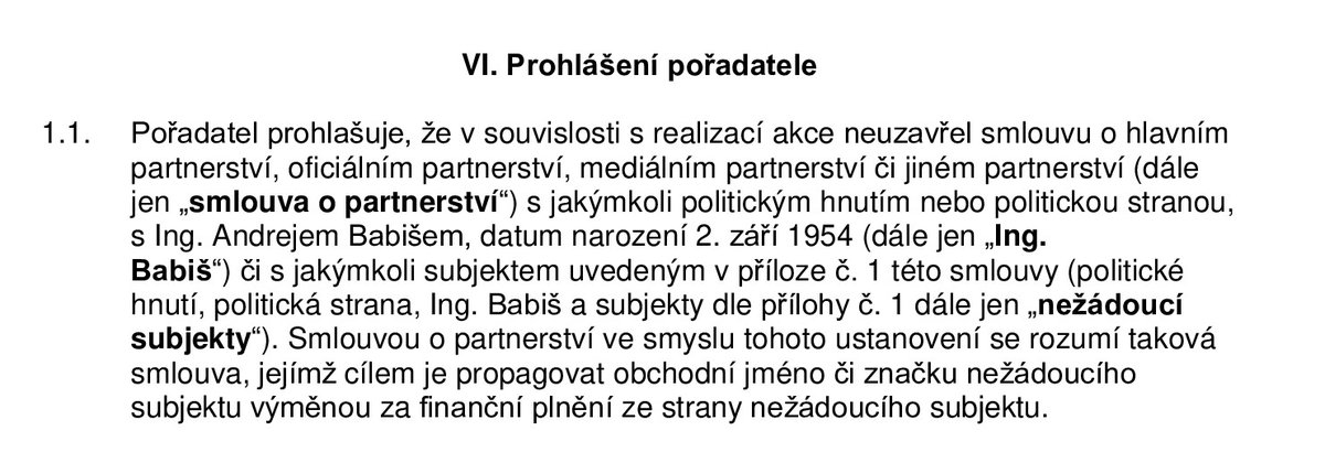 Posledniskaut's tweet photo. LOL, ve smlouvách na koncert Tomáše Kluse je speciální bod "Andrej Babiš". 😁
https://t.co/5jz0dAwx5Q https://t.co/Ukogt9SbhP