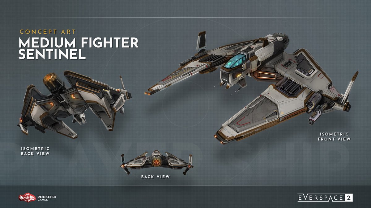 Toby_Frank's tweet image. Medium Fighter concepts done for Everspace 2 #everspace2 #spaceship
#conceptart