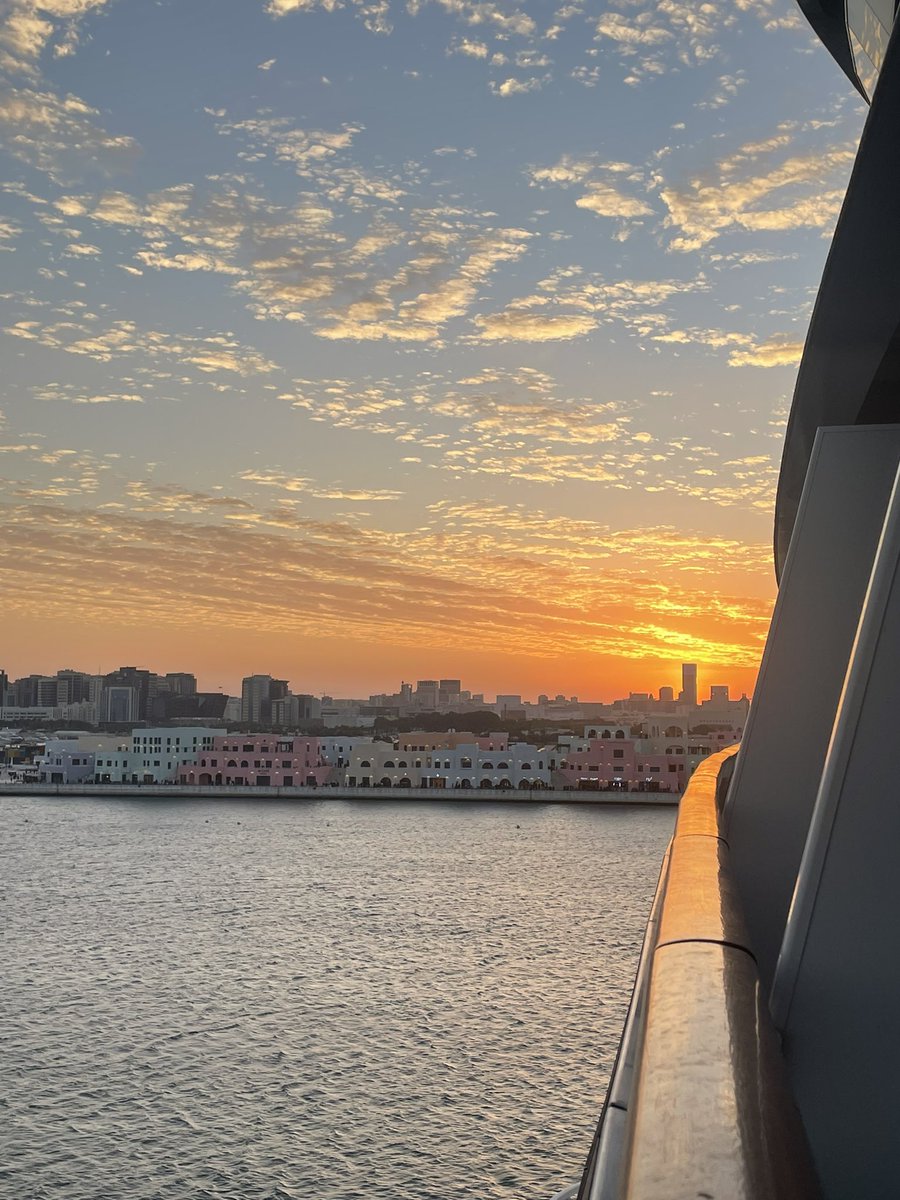 Back on one of my favourite ships - MSC Virtuosa enjoying those endless Middle Eastern sunsets. Qatar, Bahrain and UAE on the agenda.