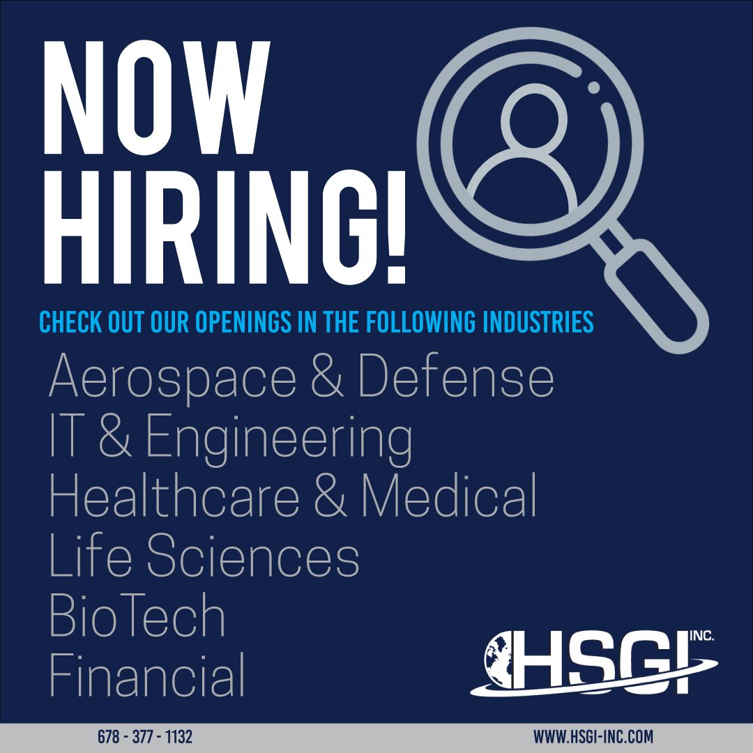 HsgiInc's tweet photo. 🔎 Have you taken a look at our openings or are looking for your next role?

🌟 Reach out at info@hsgi-inc.com to allow us to help you land your dream opportunity!

#hiring #job #jobs #avionics #aerospace#it #engineering #financial #health #lifesciences #biotech #pharma #stem https://t.co/Z07CVM2OgD
