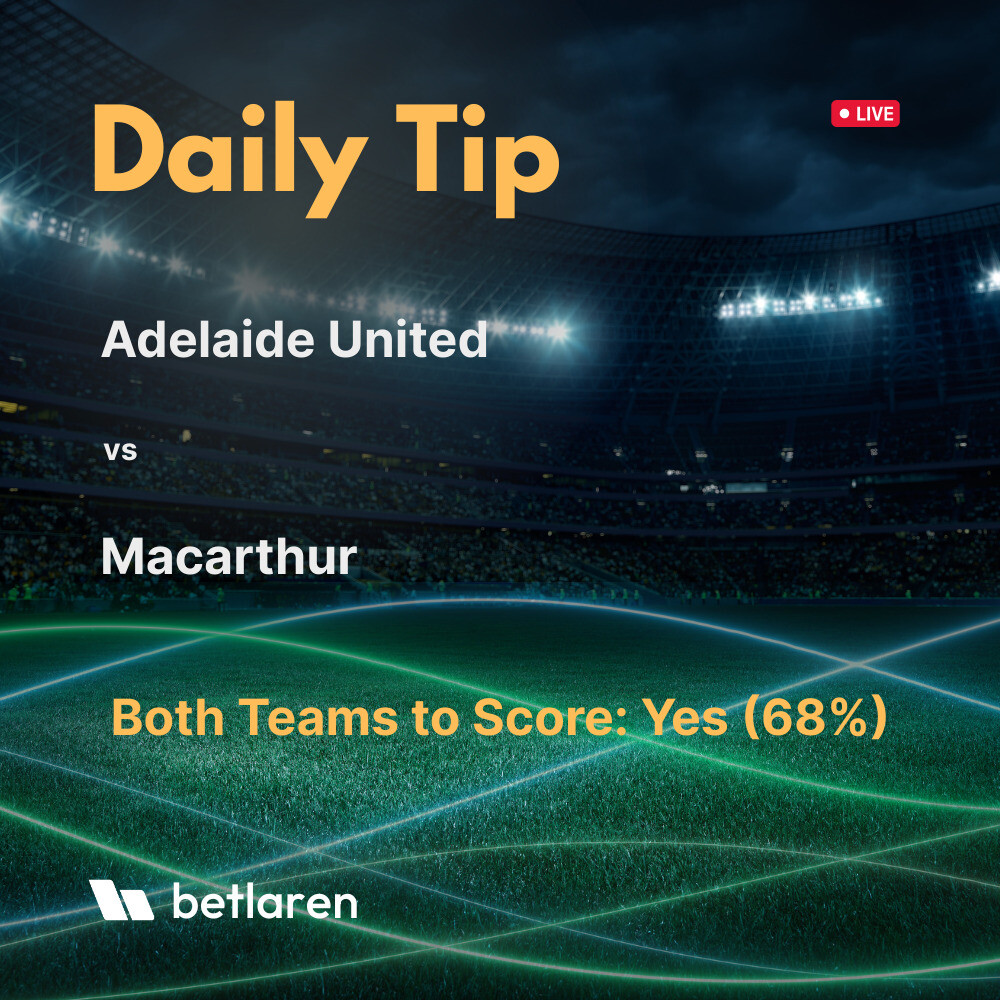 🔮 Match Prediction Alert! Adelaide United vs Macarthur 🐂💥 Both teams likely to find the net with a 68% chance! Who'll take the lead in this thrilling #ALeagueMen clash? 

🔗Get the full scoop: ayr.app/l/xprX

#ADLvMAC #UnitedWeStand #FootballForecast