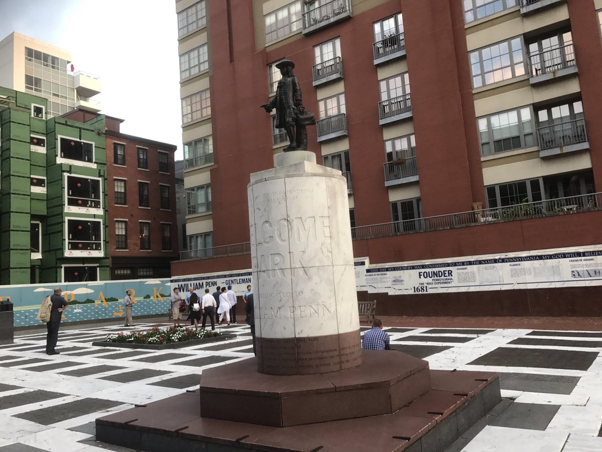 EndWokeness's tweet photo. BREAKING: The Biden administration is removing William Penn from his home in Philadelphia and replacing it with Native American history.

Welcome Park is a park on the grounds of Penn's home in Philadelphia. Penn is the founder of Pennsylvania. He created the colony as a haven for religious freedom.