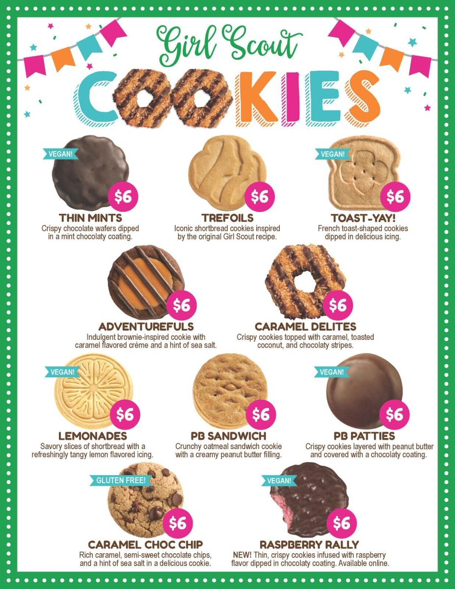 💥QOTD💥
What is your favorite Girl Scout cookie? 
#QOTD #GoodMorningX #Sunday #SundayFunday #GirlScoutCookieSeason