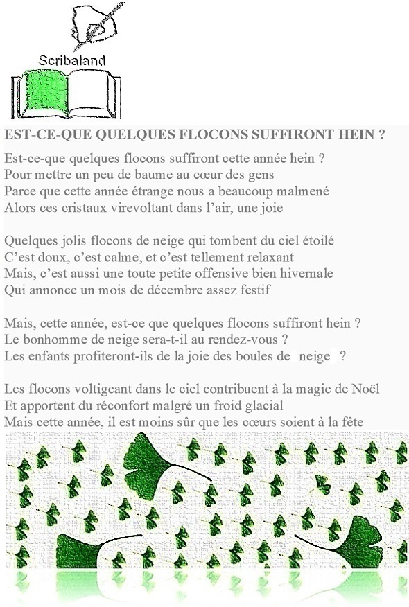 scribaland's tweet photo. #Scribaland EST-CE-QUE QUELQUES FLOCONS SUFFIRONT HEIN Pour réconforter les cœurs et chauffer l’ambiance?#Scribaland1 #poeme #poete #poesie #poem #poet #poetry #poemes #poetes #poesies #poems #poets #poetries #readers #relire #reading #words #livresaudios #show #playlist #playing https://t.co/Bx2n55Z19F