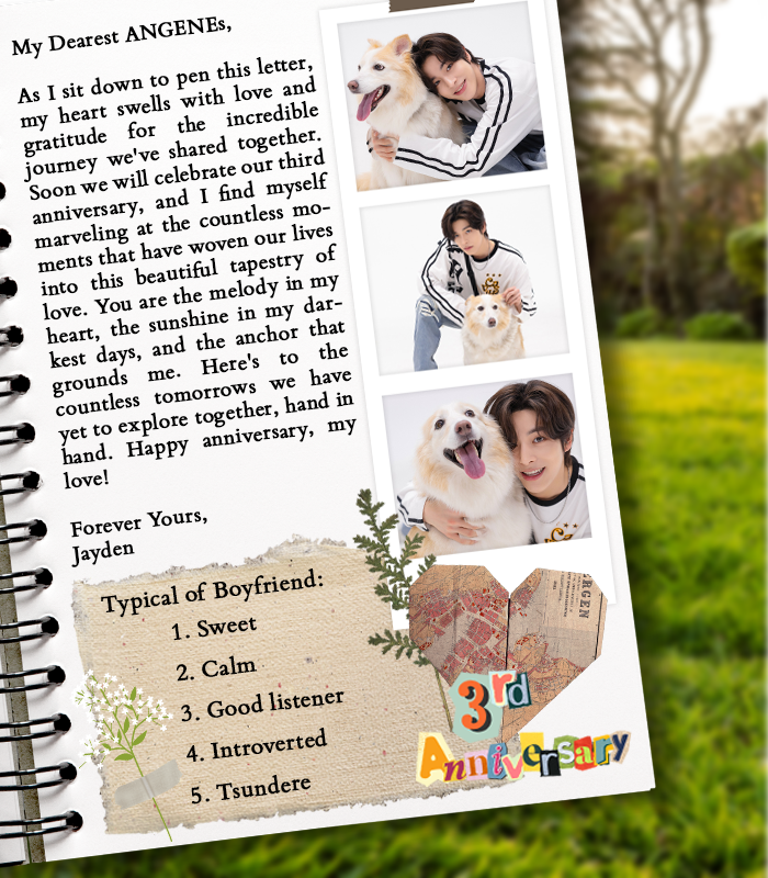 ️️ ㅤ 

Introducing 𝗔𝗡𝗚𝗘𝗡𝗘’𝘀 First 𝘽𝙤𝙮𝙛𝙧𝙞𝙚𝙣𝙙, #JAYDEN — a sweet type of boyfriend that will make you feel deeply valued and cherished.

If 𝗔𝗡𝗛𝗬𝗣𝗘𝗡 is your 𝘽𝙤𝙮𝙛𝙧𝙞𝙚𝙣𝙙.
16. 01. 24 | 6pm WIB

 ️️ ㅤ