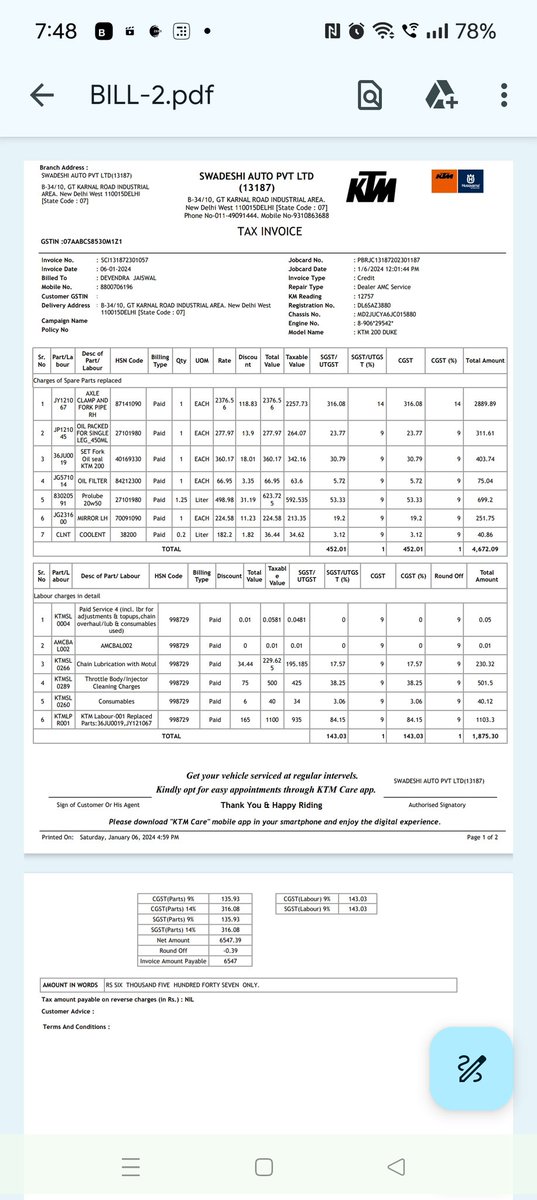 Dev0103j's tweet photo. People like him are bothering us.
I paid an unreasonable amount to him and now I want immediate action against him and refund for that. 
@India_KTM @jagograhakjago @ConsumerReports 
#ktm #ktmindia #ConsumerRights https://t.co/EGVYHD9GSV