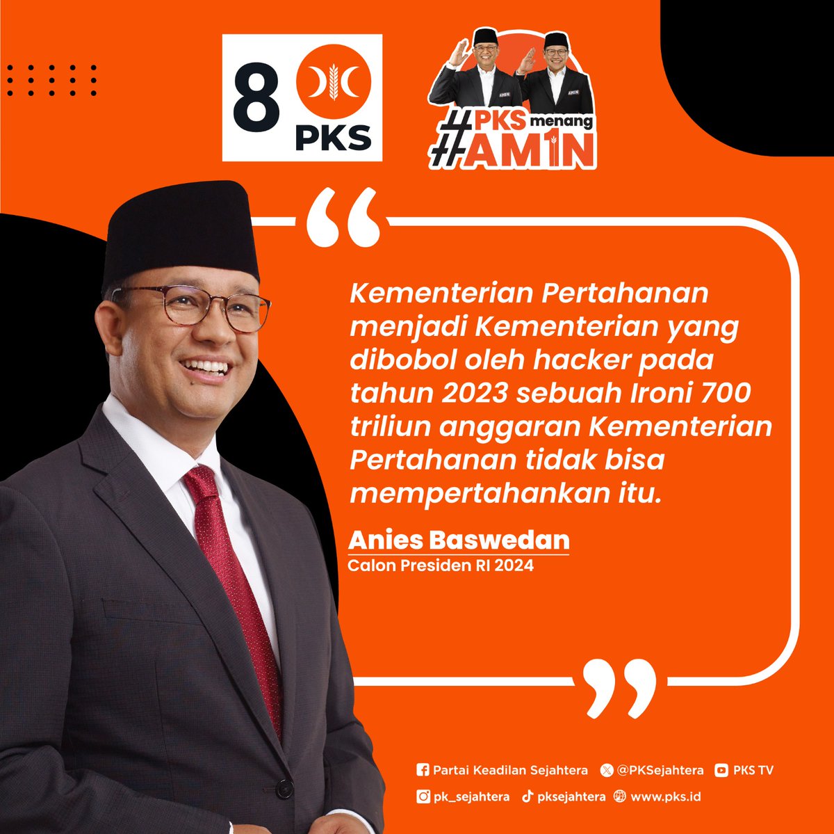 a21r's tweet photo. Kita ingin pertahanan Indonesia semakin kuat. Bukan hanya militer tetapi juga terhadap serangan siber.   

Am1nMenang CoblosPKS https://t.co/xGRg0K8Vss