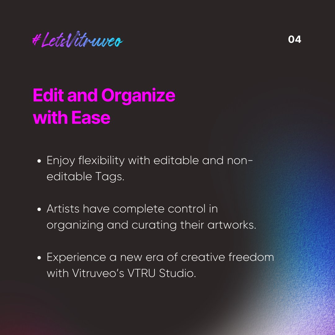 vitruveochain's tweet image. VTRU Studio is dropping 🔥 hot soon. 

Here&apos;s how to maximize it.  

🎨TLDR: Artists - don&apos;t worry about spending on minting your artwork anymore. Enjoy getting your artwork discovered by more collectors and buyers!

#VTRUStudio #LetsVitruveo #Web3App #artistsontwitter