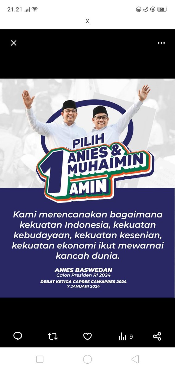 dalimingo's tweet photo. Perubahan Indonesia oleh pasangan 
#AMINajaDulu #AniesUnggul #PakaiOtakPakaiHati 
@aniesbaswedan
@cakimiNOW https://t.co/rudlZuUmkL