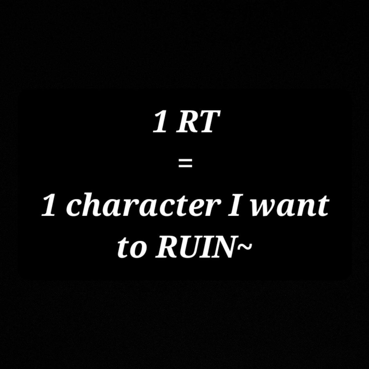 Curious what characters I never get enough of or simply don't see at all~?
               ❤️ + 🔁