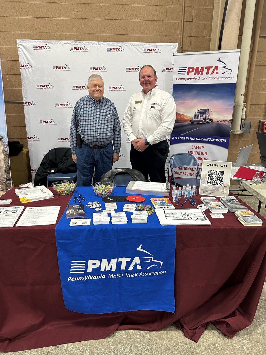 PMTA has a booth at the Farm Show in the Giant Expo Hall! Come stop by to say hi and check out our Truck Driving Simulator. 

Road Team members and staff will be here all week to teach about the trucking industry and safe driving around trucks.