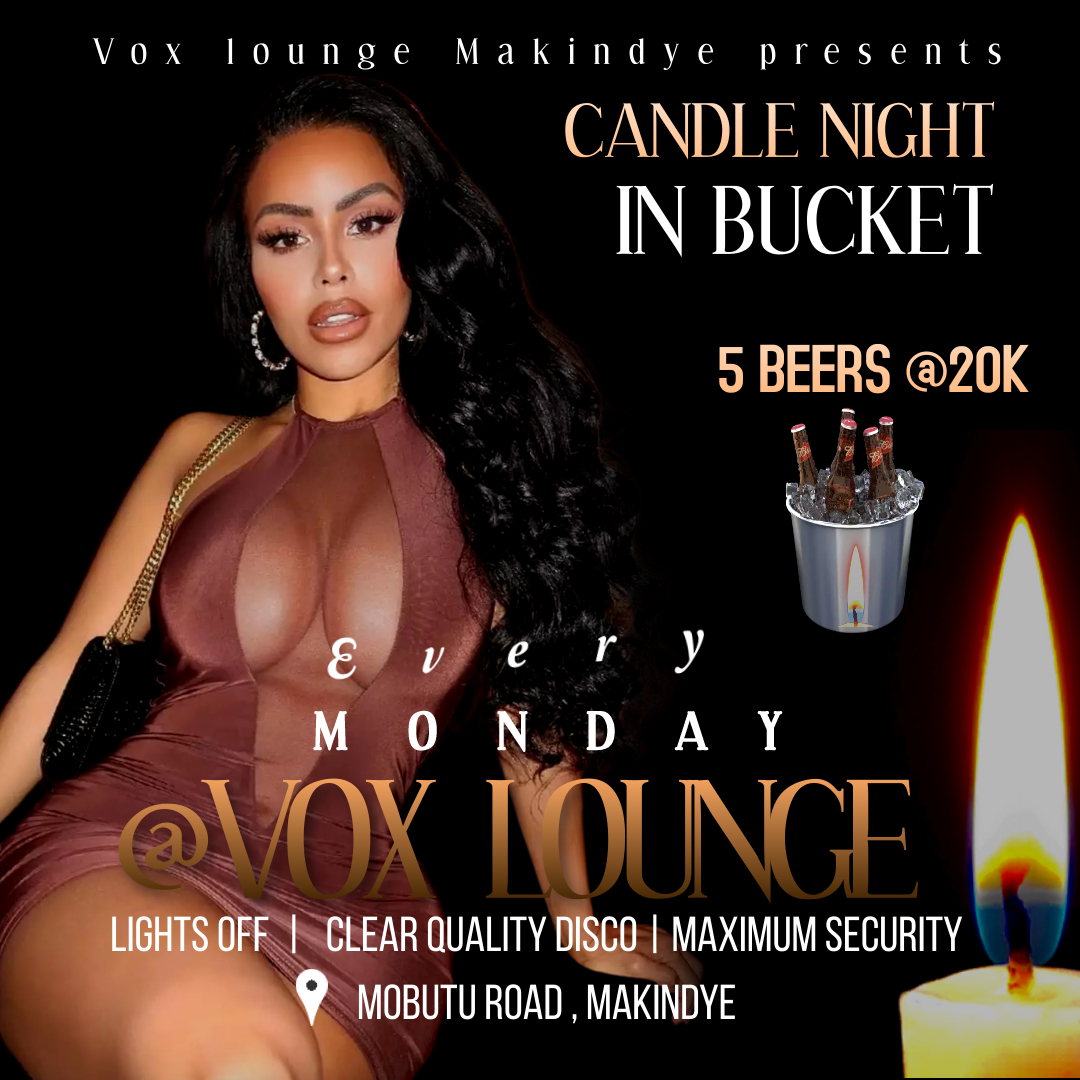 LoungeVox's tweet photo. MONDAYS ARE FOR CANDLE NIGHT IN BUCKET 5BEERS AT 20,000/=    |  LIGHTS OFF   | MAXIMUM SECURITY  |     MUSIC IN CLEAR QUALITY WITH THE BEST DJs IN TOWN
,
,
,

,
,
, #nightlife #dance #kampalacity #drinks #dancing #vox #nightbar #enjoy #dancemusic #candlenight #bars #clubing https://t.co/sG9NBrh08Q
