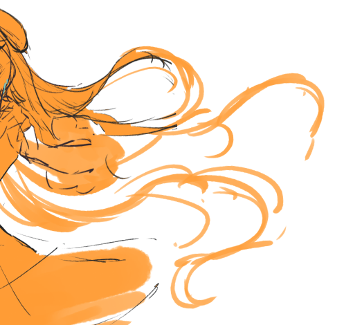 髪描くのきもちよすぎるっっっ(なお後工程 