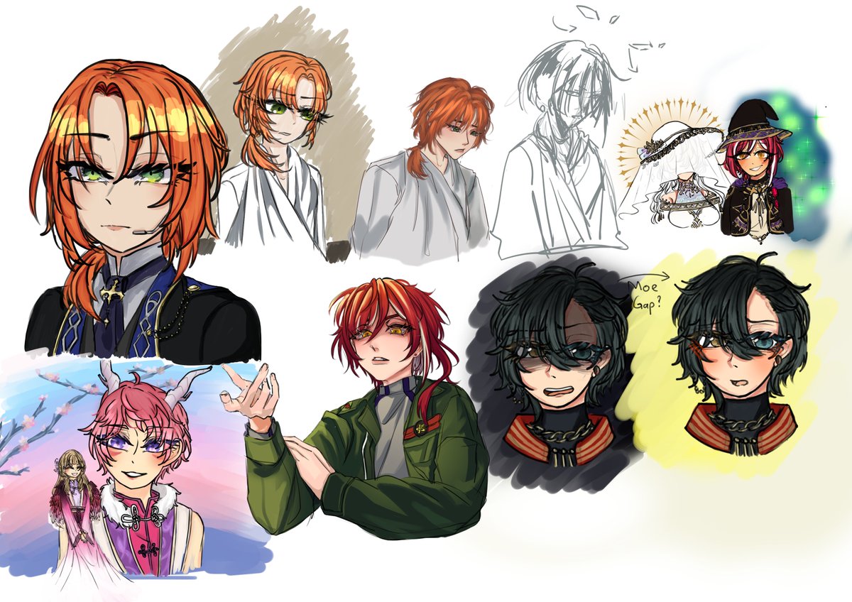 Av0ns1's tweet photo. enstars doodles ft. @meiruuko https://t.co/LFEKUa8LWA