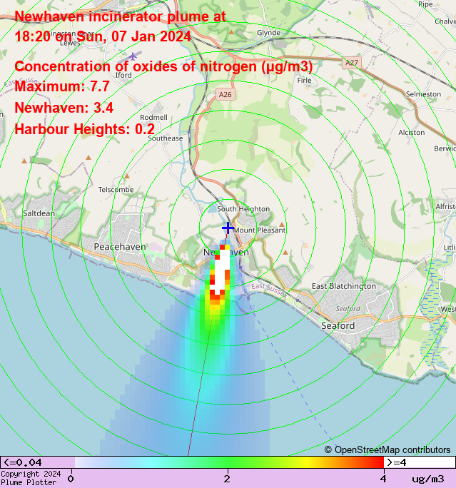 Plume Plotter (@plumeplotter) on Twitter photo Latest Newhaven incinerator plume plot, 18:20 07/01/24 #Newhaven #HarbourHeights plumeplotter.com/newhaven/ Latest Newhaven incinerator plume plot, 18:20 07/01/24 #Newhaven #HarbourHeights plumeplotter.com/newhaven/