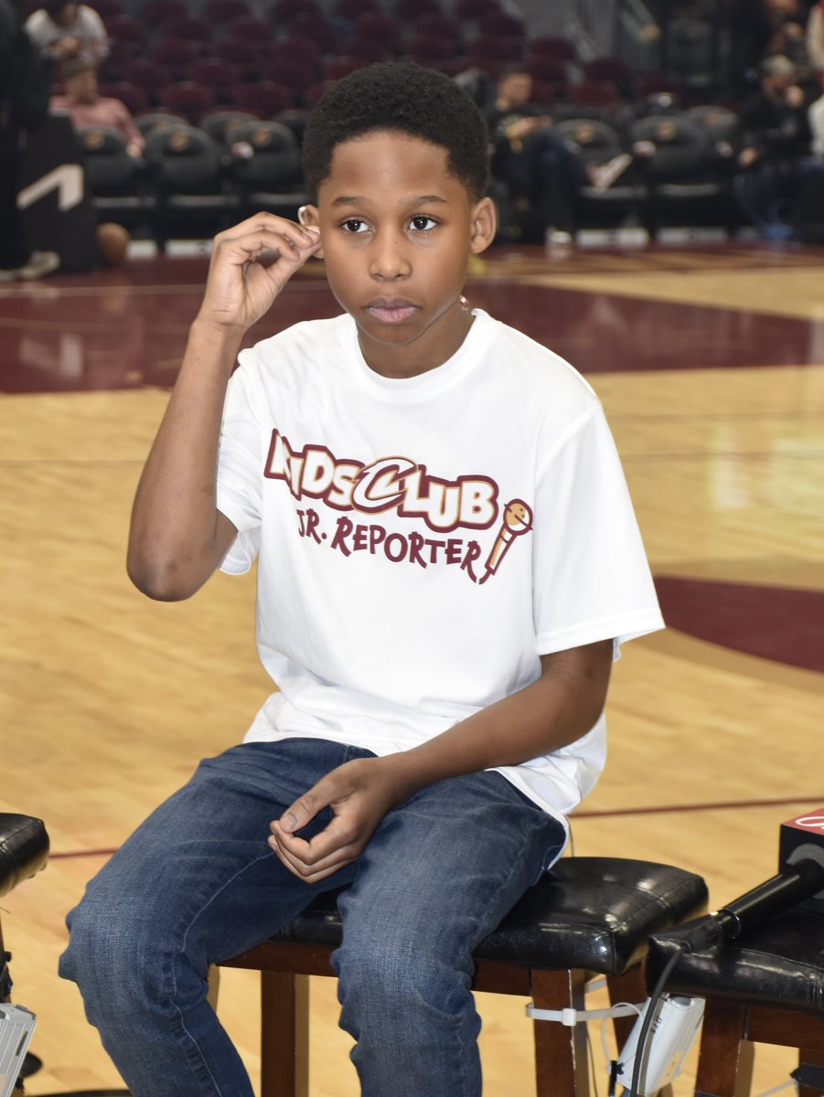 CavsUnited's tweet photo. THANK YOU @BallySportsCLE and @SerenaWinters for having our Cavs Kids Club Jr. reporter, Christian, join you before todayβs Cavs Kids Day!
#CavsKidsClub #CavsJrReporter https://t.co/jhY4hLYq3L