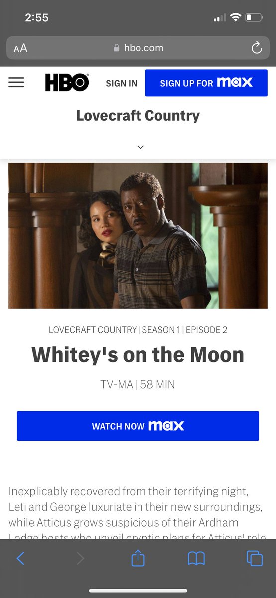 LeeLeeBo0's tweet photo. @hbomax changed the episode name to @LovecraftHBO’s “Whitey’s on the Moon” to “Whitney’s on the Moon”… why? https://t.co/fAhUX7d9vg