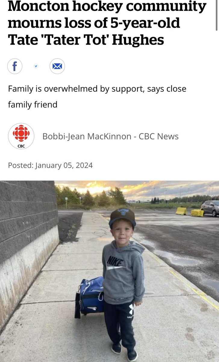 DiedSuddenlyNws's tweet photo. Tate “Tater Tot” Hughes, 5, Canada
https://t.co/OgQUrr1vx9
#anotherchild #diedsuddenly #DiedSuddenlyNews #diedunexpectedly https://t.co/0SQHMdWeiI