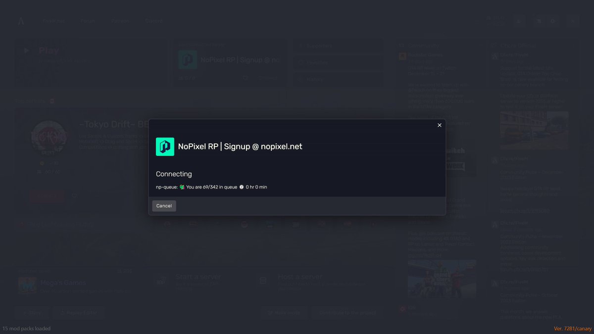 I love when I queue for #NoPixel 4.0 and see this number. I know that I am still immature at heart <3 I love and am very addicted to #GTA #Roleplay - Very happy we've made so many memories on twitch.tv/giantpanda and the growth since 4.0 has been crazy... 👀