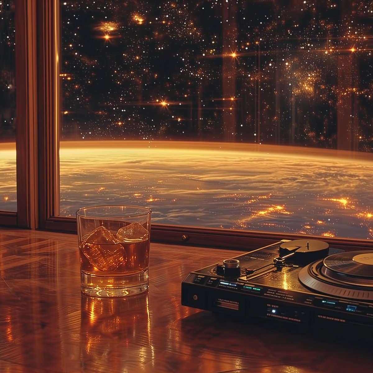 A Glass of Whiskey and Frank Sinatra before Bed. Alpha Centauri, 2078 AD