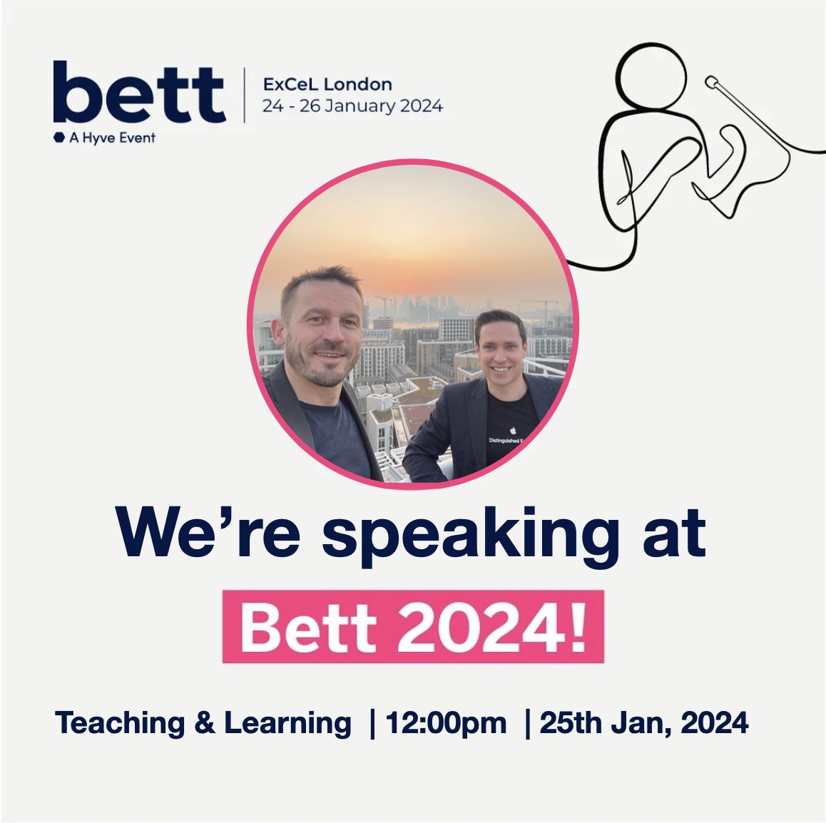 Ridiculously excited to be speaking at the 2024 @Bett_show alongside the brilliant @MattWarne 🤩

Discover how @RGSWorcester digital culture has helped introduce #AI into everyday practice.

📆 25 Jan 2024
⏰12:00 - 12:30
📍Teaching & Learning Theatre

🔗 uk.bettshow.com/agenda/whole-s…