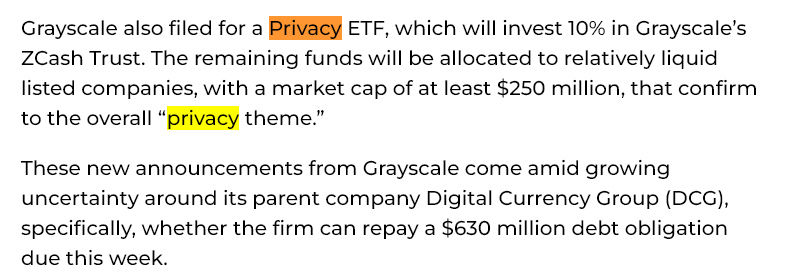 EricCryptoman's tweet photo. $30,000,000 of $ROSE is no joke. 

This is a serious entity that clearly has massive belief in it, they are investing knowing it's going higher.

Could it be @Grayscale?

> They know an ETF is coming for #Bitcoin 
> They probably know an #Ethereum ETF is coming (they were the first to apply)
> They applied for a "Privacy ETF" which will have relatively liquid privacy projects of atleast $250m (sound familiar?)
> We know grayscale are avid users of @coinbase - normal users would be buying on @binance for better liquidity.

Would be hard to argue against this.