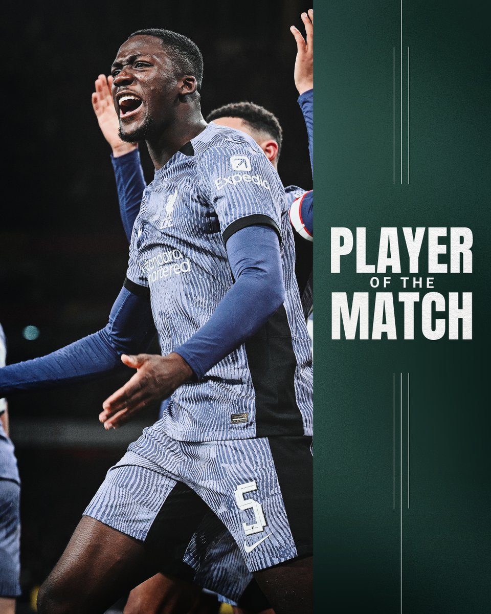 LFC's tweet photo. IBOUUUUUU 🙌

Konate is our Player of the Match after another excellent performance 👊 https://t.co/Snq2y6ohVb