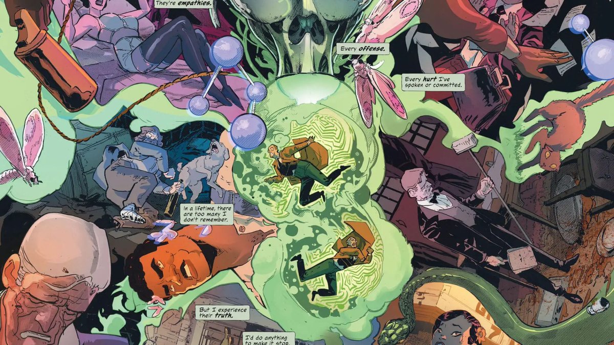 bleedingcool's tweet photo. Explore Wesley Dodds' nightmare in Sandman #4 as dreams collide with reality and villains loom. Can he wake up in time? #Sandman #DCComics #NewComicBookDay #WesleyDodds 🔗 https://t.co/sWPbuKwE55 https://t.co/lNcyvDlES5